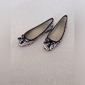 Talbots printed cloth fabric ballerina flats shoes - size 7.5